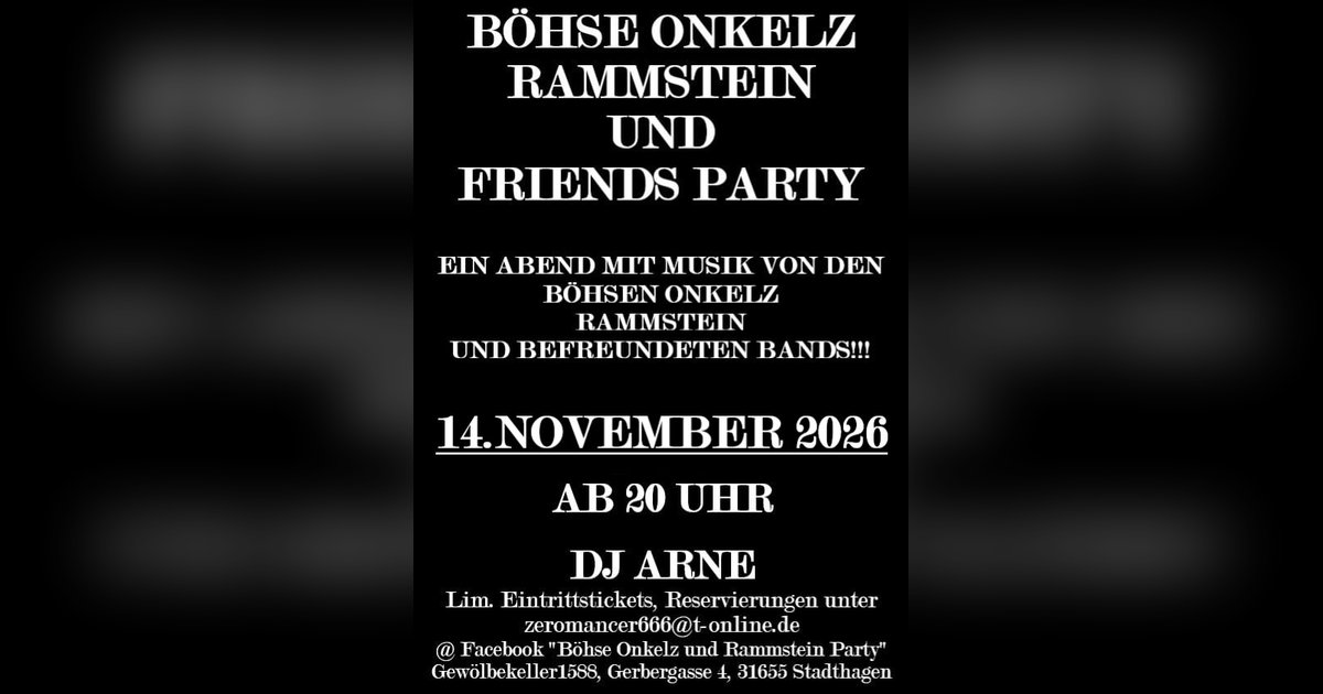 Böhse Onkelz / Rammstein und Friends Party