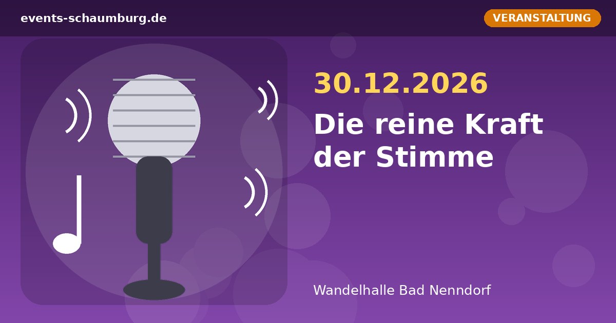 Die reine Kraft der Stimme
