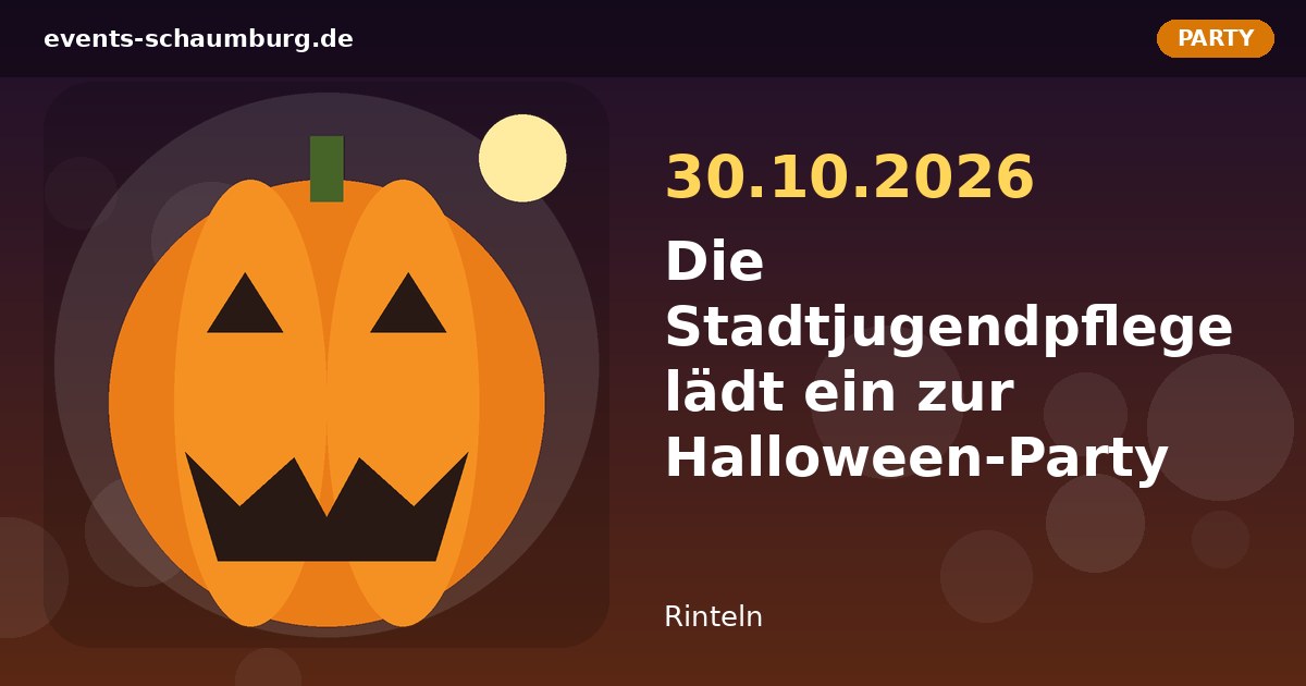 Die Stadtjugendpflege lädt ein zur Halloween-Party