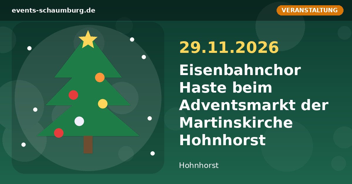 Eisenbahnchor Haste beim Adventsmarkt der Martinskirche Hohnhorst