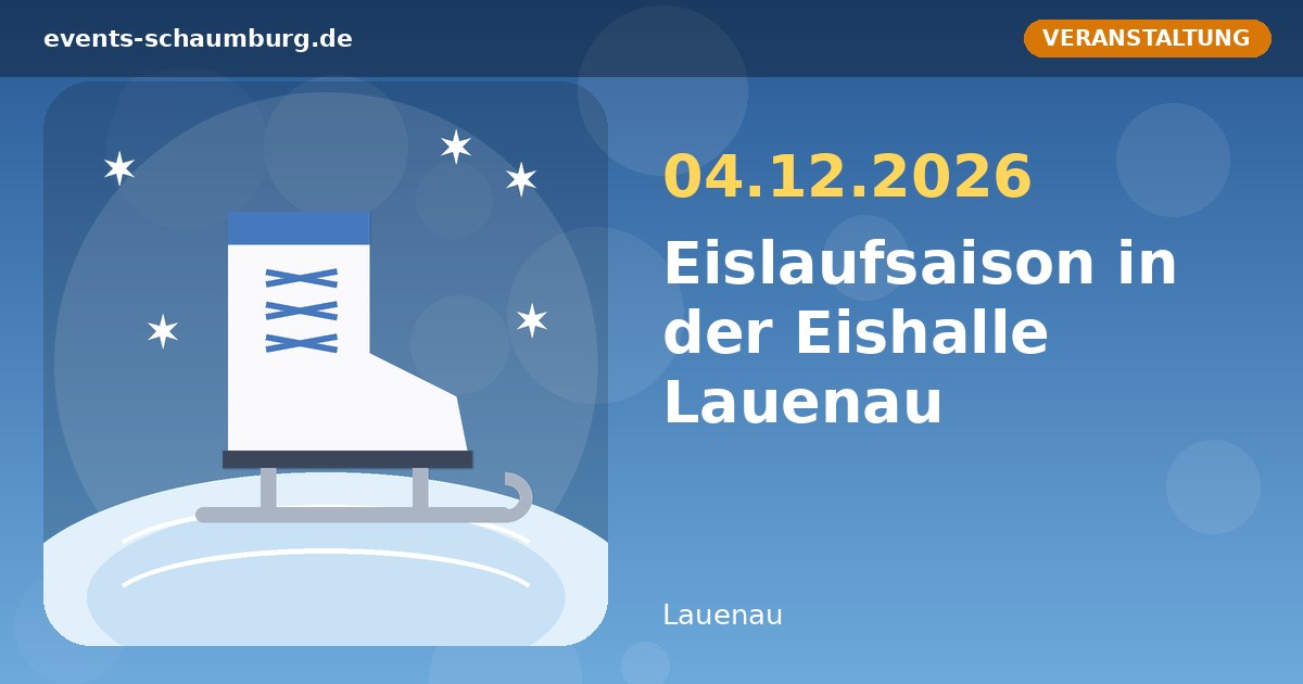 Eislaufsaison in der Eishalle Lauenau