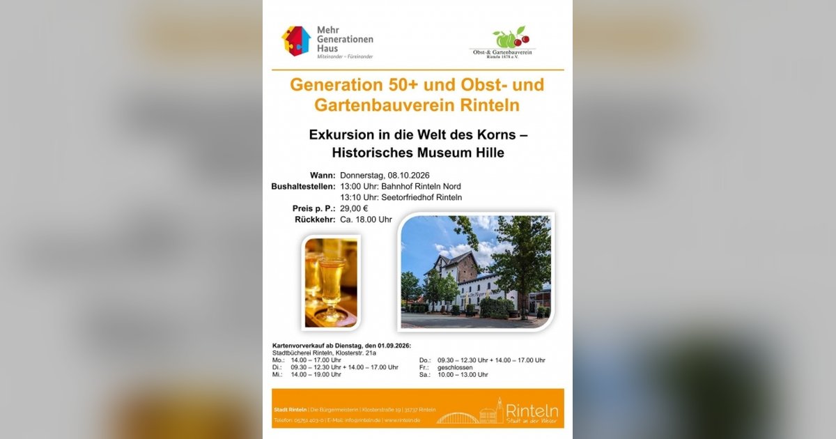 Exkursion in die Welt des Korns – Historisches Museum Hille