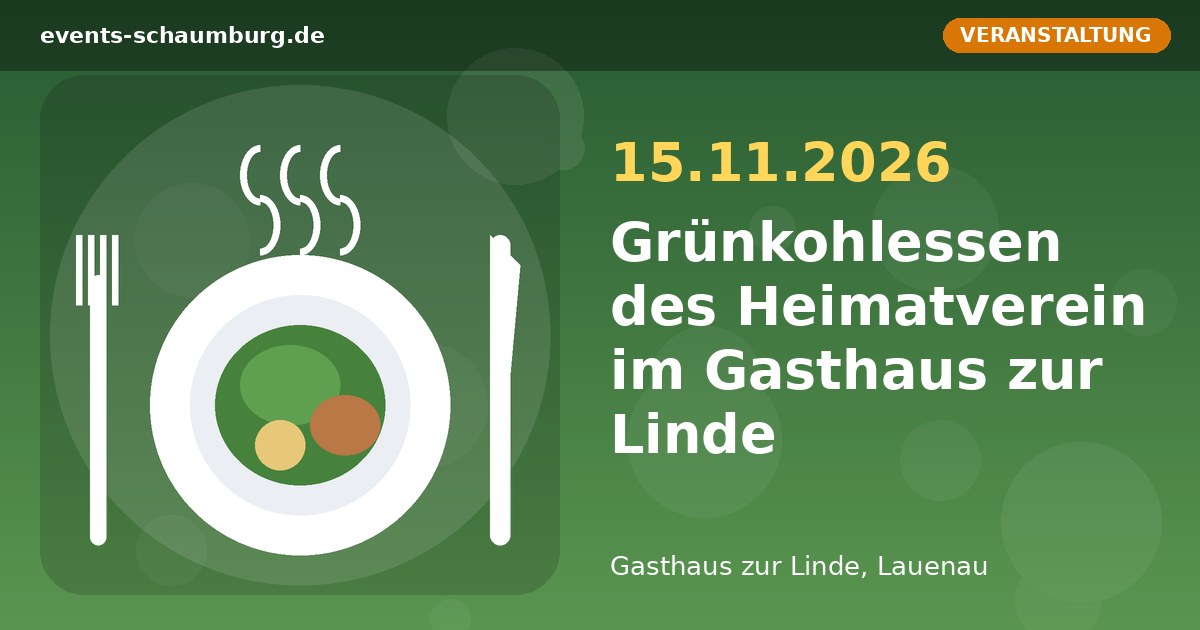 Grünkohlessen des Heimatverein im Gasthaus zur Linde