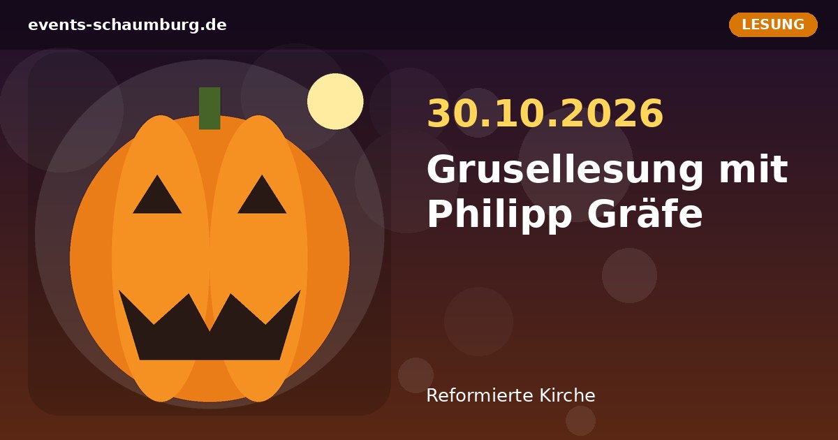 Grusellesung mit Philipp Gräfe