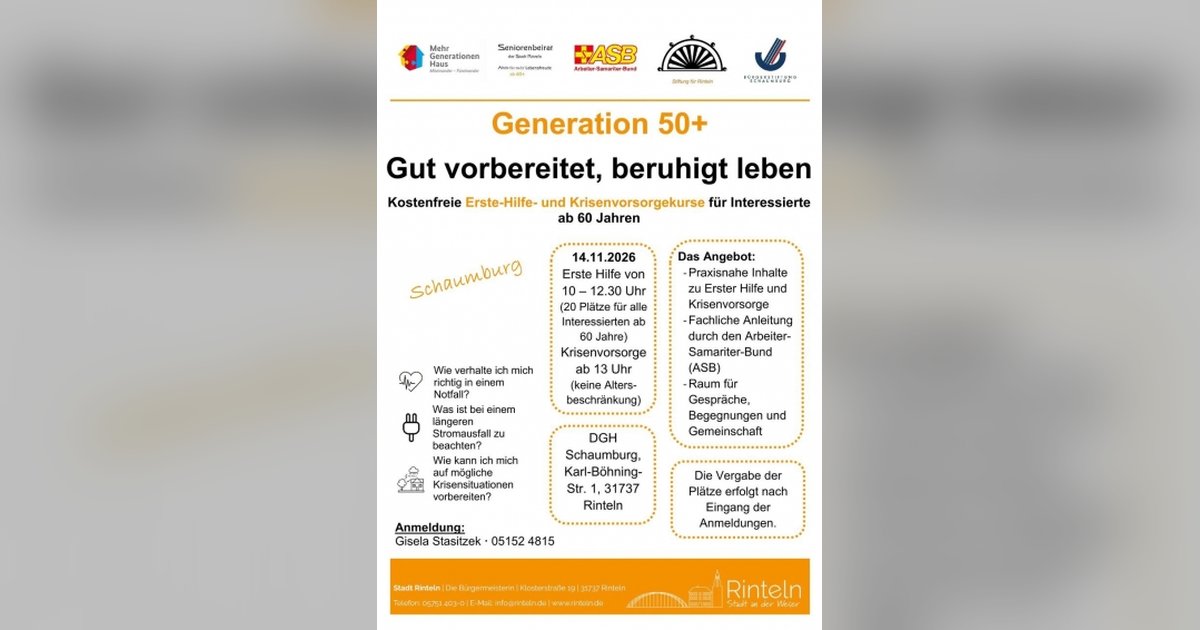 Gut vorbereitet, beruhigt leben