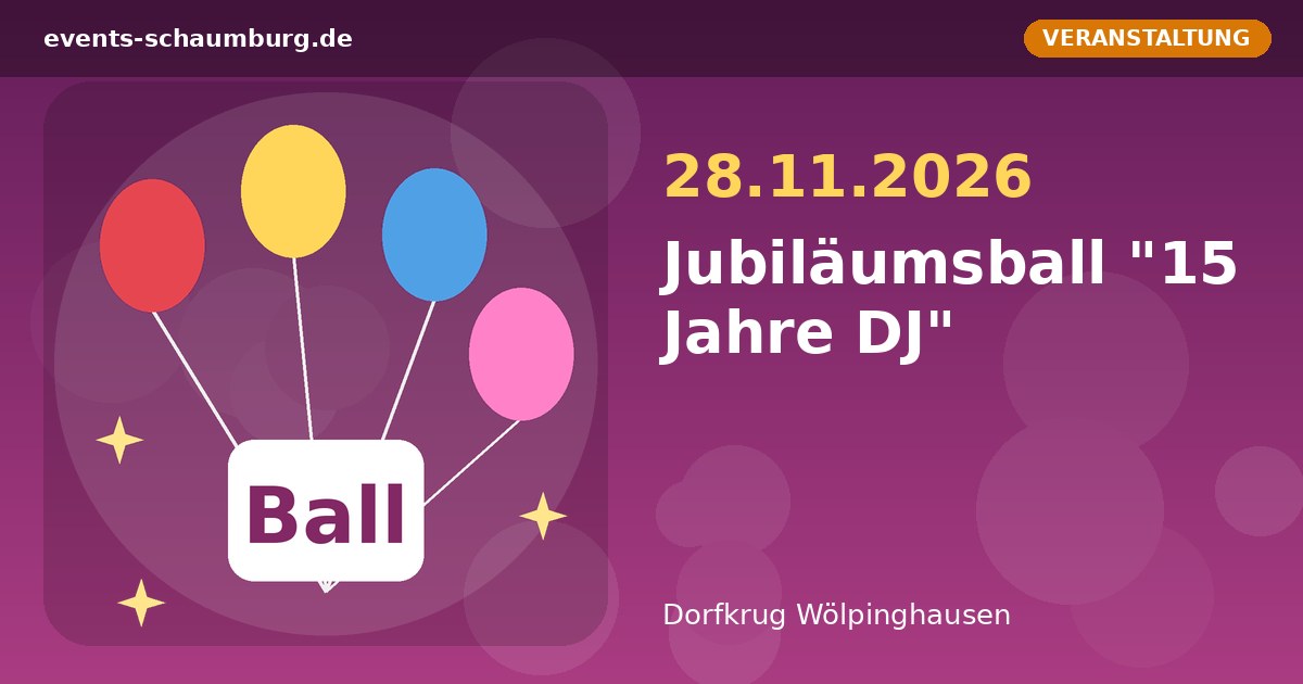 Jubiläumsball "15 Jahre DJ"