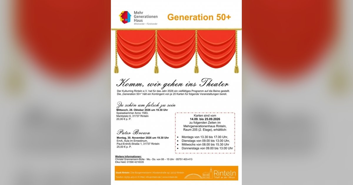 Komm, wir gehen ins Theater