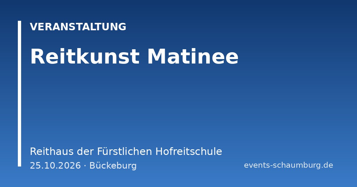 Reitkunst Matinee
