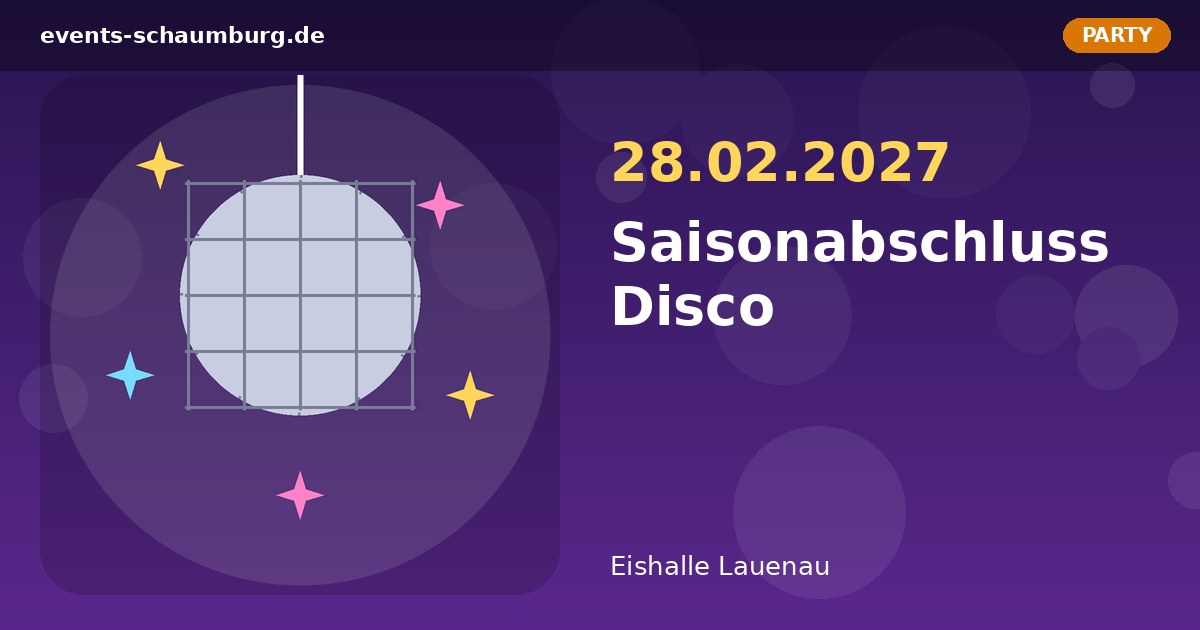 Saisonabschluss Disco