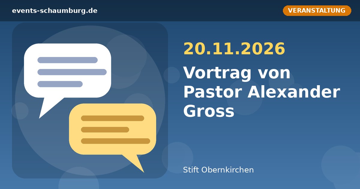 Vortrag von Pastor Alexander Gross