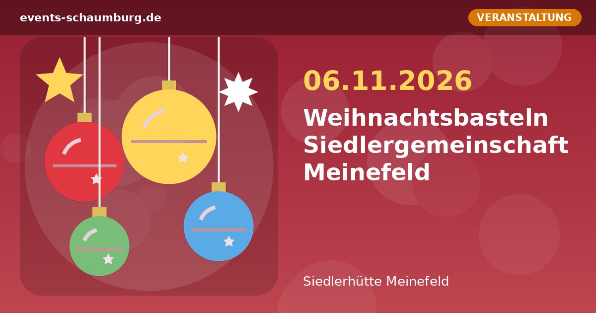 Weihnachtsbasteln Siedlergemeinschaft Meinefeld