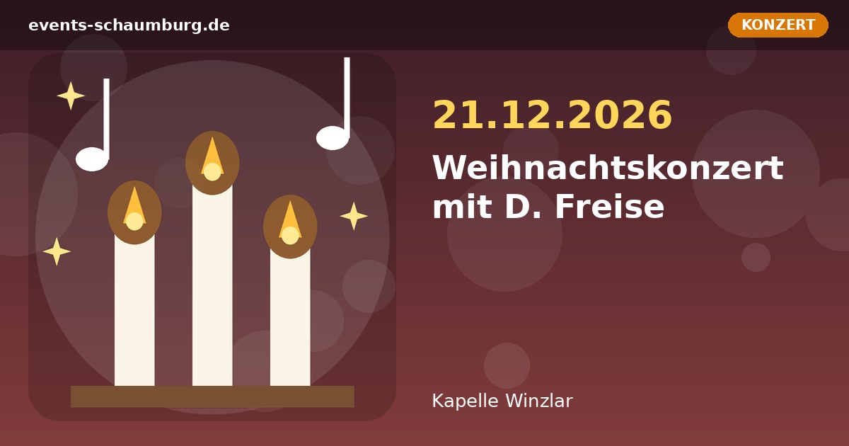 Weihnachtskonzert mit D. Freise